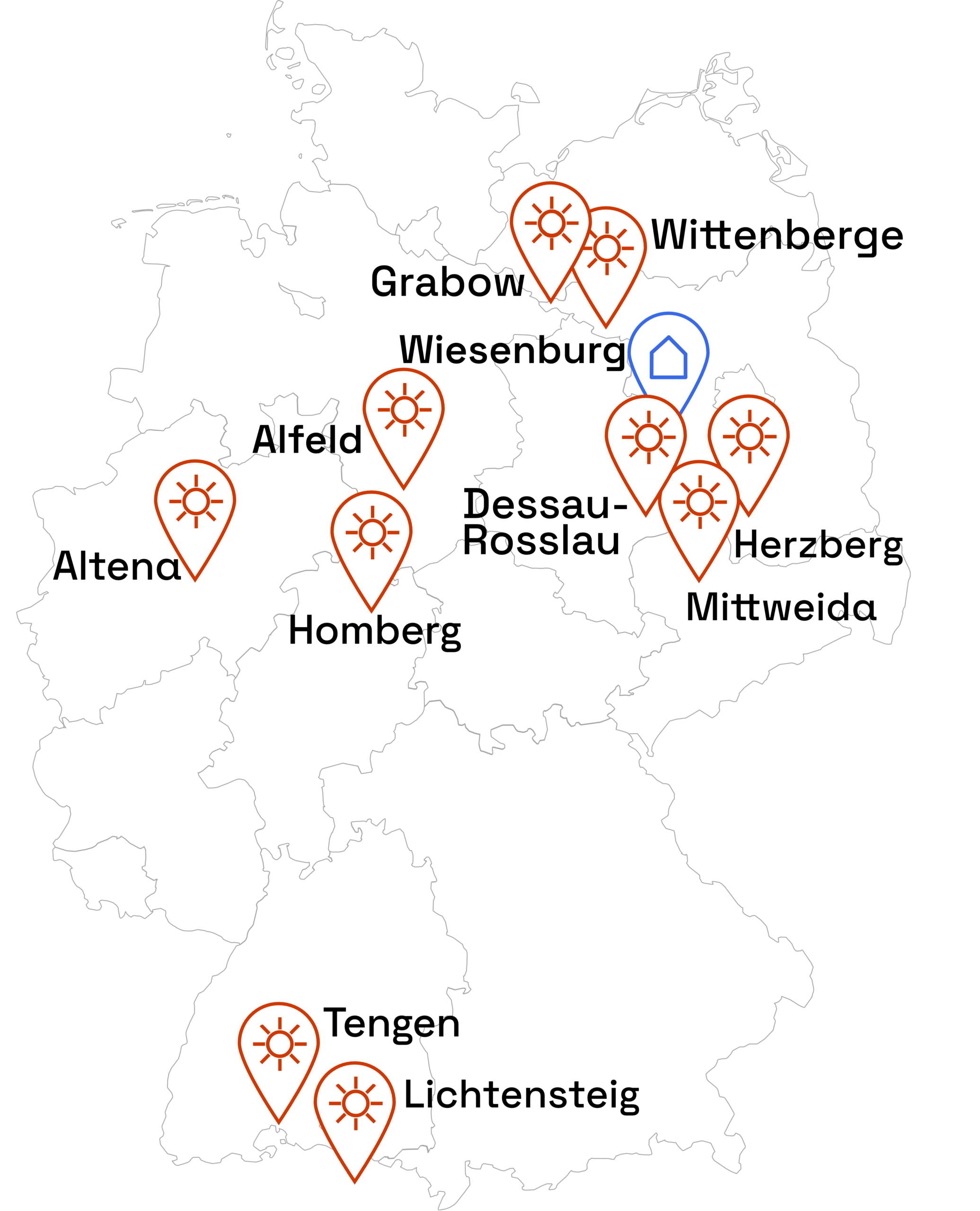 Summer of Pioneers Standorte